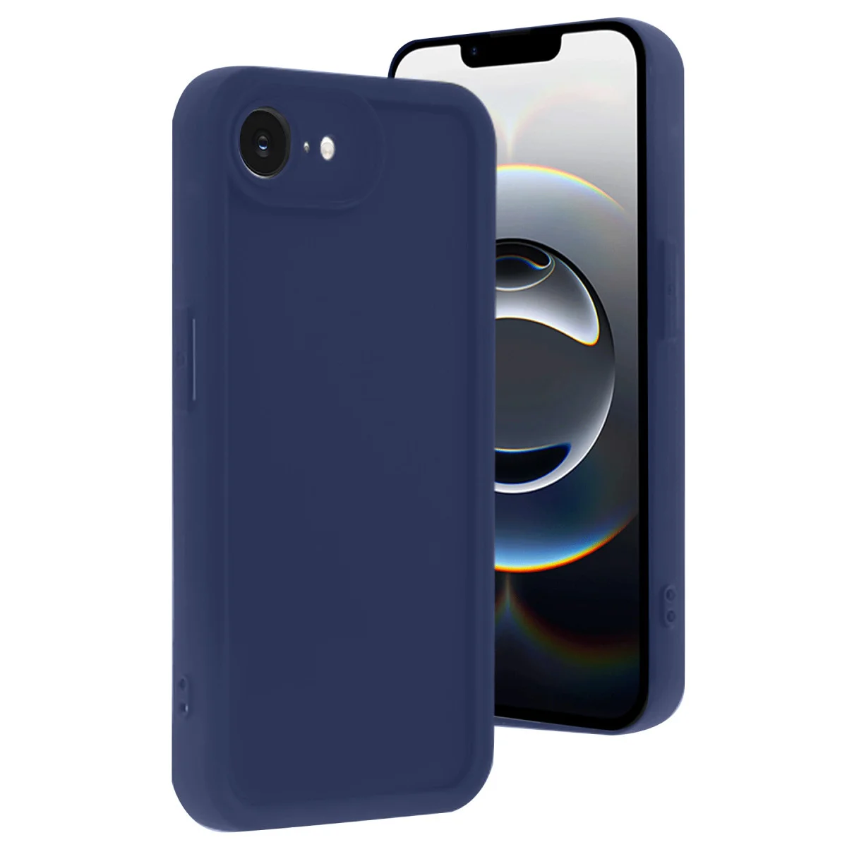 iPhone 16E Viera Silikon Kılıf - Lacivert, 360° Tam Koruma ve Pürüzsüz Doku