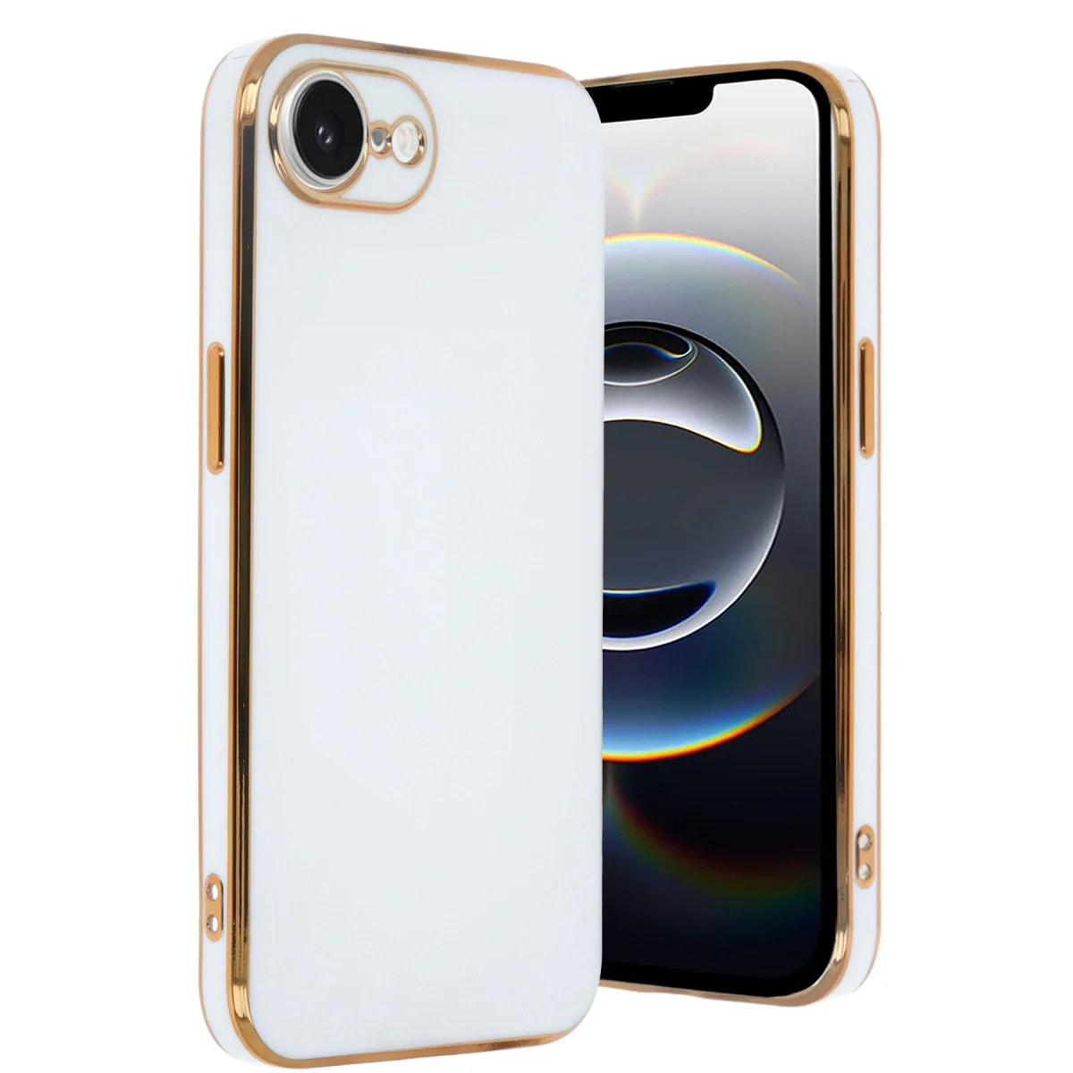 iPhone 16E Volet Silikon Kılıf - Beyaz (Koruma & Şıklık)