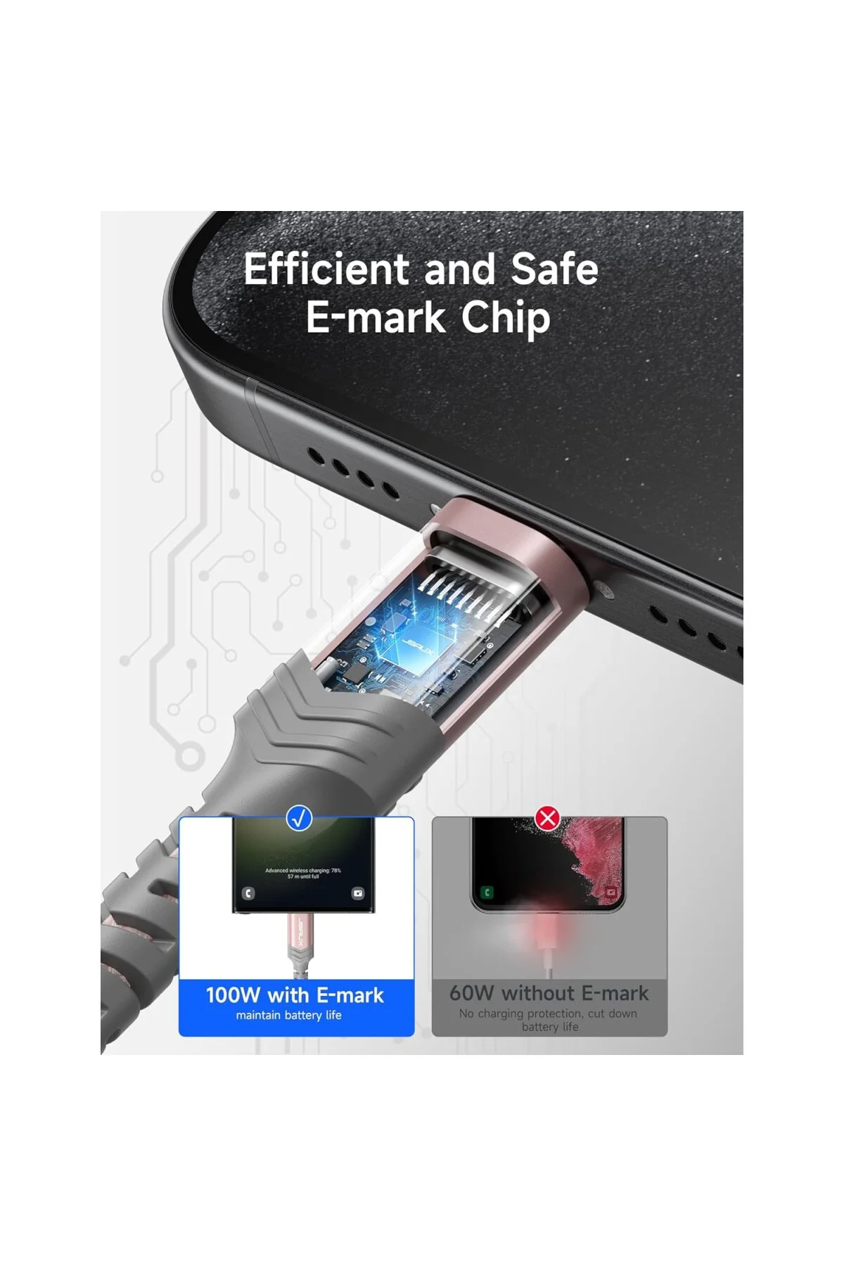 iPhone 17, 100W/5A USB C için USB C kablosu, dokuma şarj kablosu, hızlı şarj kablosu,