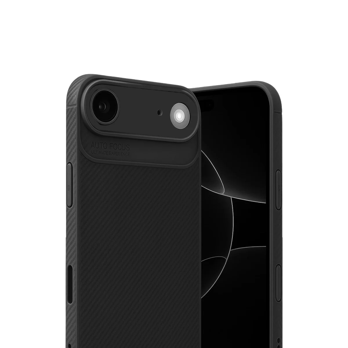 iPhone 17 Air Auto Focus Karbon Kapak Siyah - Ultra Koruma ve Estetik