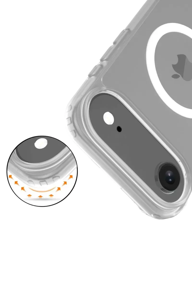 iPhone 17 Air ile Uyumlu Şeffaf MagSafe Kılıf - Çift Katmanlı Koruma