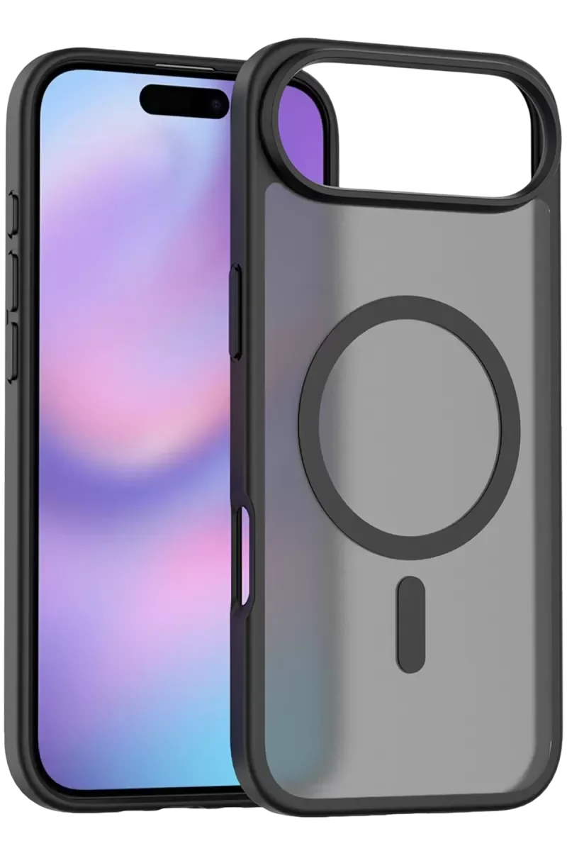 iPhone 17 Air ile Uyumlu Jota MagSafe Kılıf - Siyah, Çift Katmanlı Koruma, Parmak İzi Tutmaz