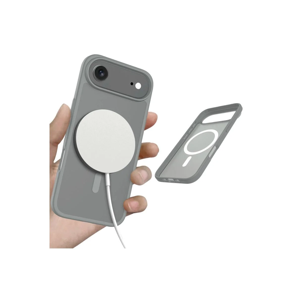 iPhone 17 Air ile Uyumlu Jota MagSafe Kapak - Titan Gri iPhone 17 Air ile Uyumlu Jota MagSafe Kapak - Titan Gri
