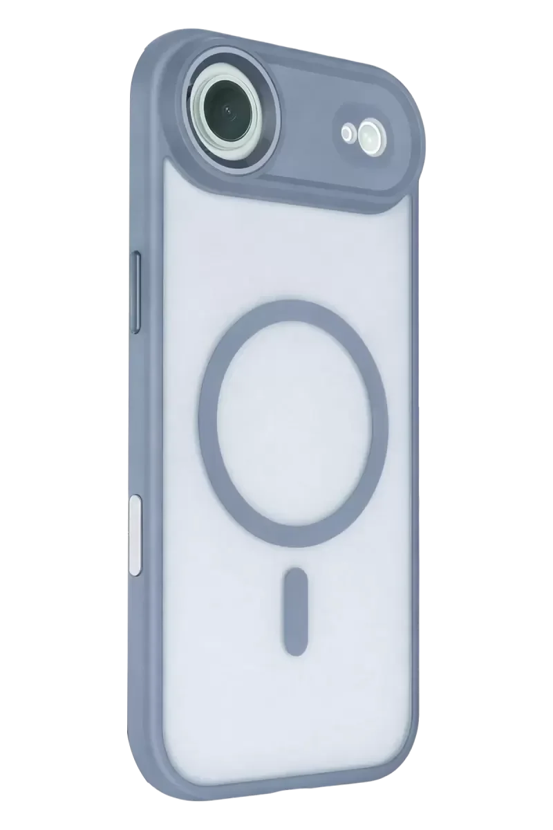 iPhone 17 Air ile Uyumlu MagSafe Kılıf - Açık Mavi, Kamera ve Ekran Korumalı