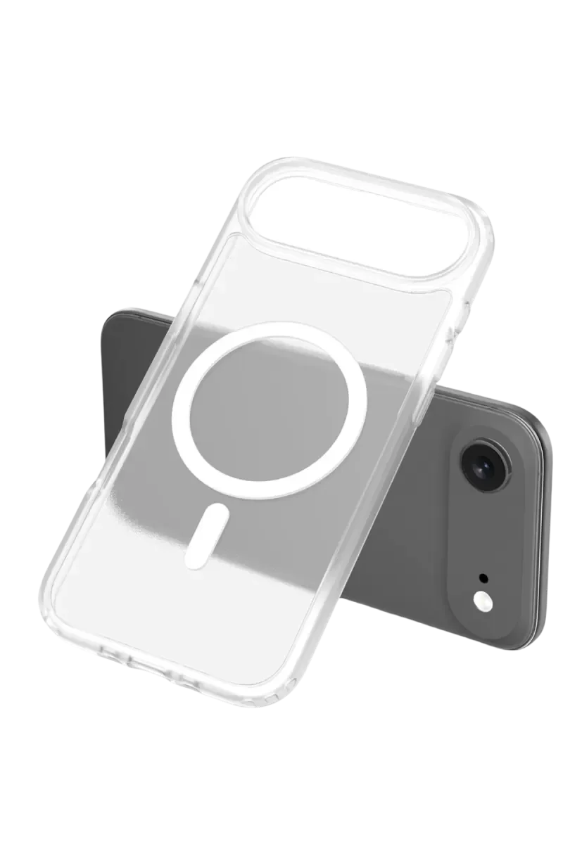 iPhone 17 Air ile Uyumlu Şeffaf MagSafe Kılıf - Çift Katmanlı Koruma