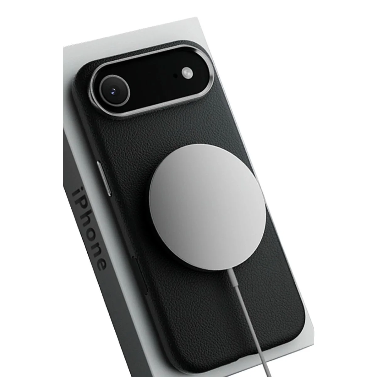 iPhone 17 Air ile Uyumlu Wonder Deri MagSafe Kılıf - Siyah iPhone 17 Air ile Uyumlu Wonder Deri MagSafe Kılıf - Siyah