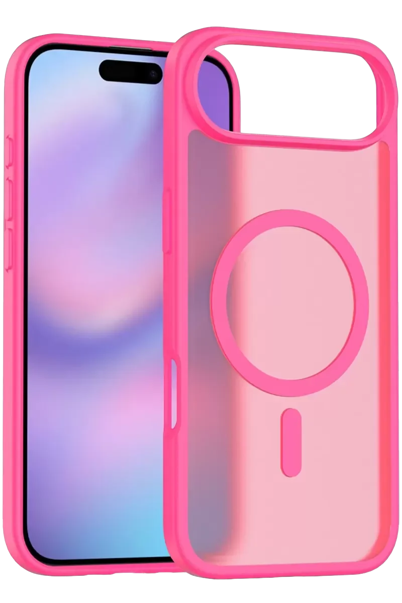 iPhone 17 Air ile Uyumlu MagSafe Kılıf - Rose, Çift Katmanlı Silikon Koruma