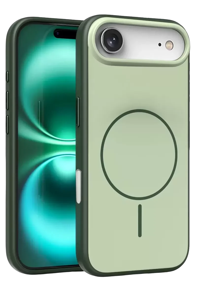 iPhone 17 Air ile Uyumlu MagSafe Kılıf - Koyu Yeşil, Darbe Korumalı ve Kablosuz Şarj Desteği