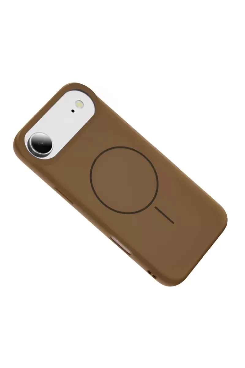 iPhone 17 Air ile Uyumlu Jully MagSafe Şarj Destekli Kapak - Kahverengi