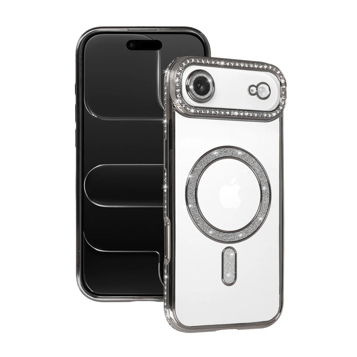 iPhone 17 Air Joke Simli Magneticsafe Kılıf - Gümüş