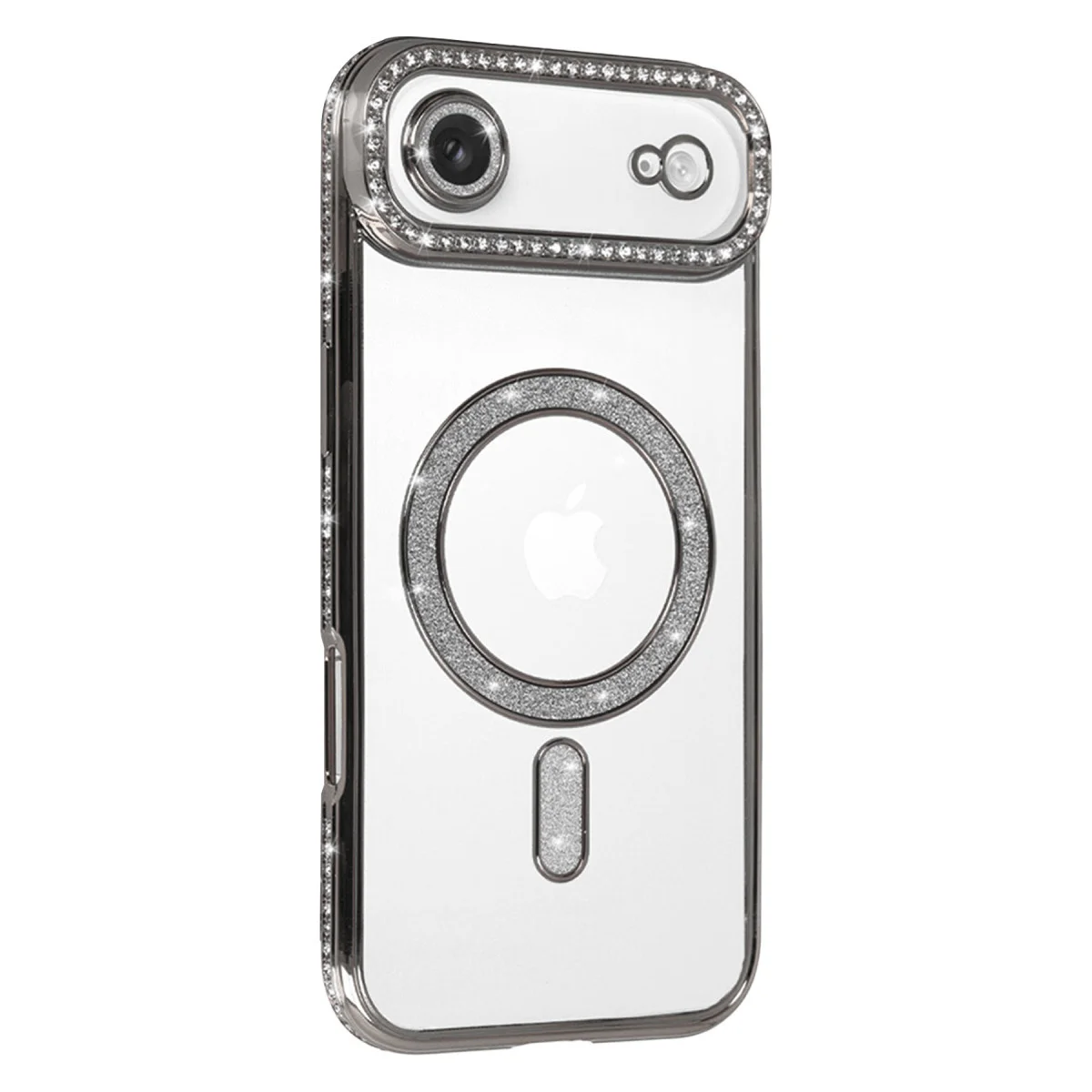 iPhone 17 Air Joke Simli Magneticsafe Kılıf - Gümüş