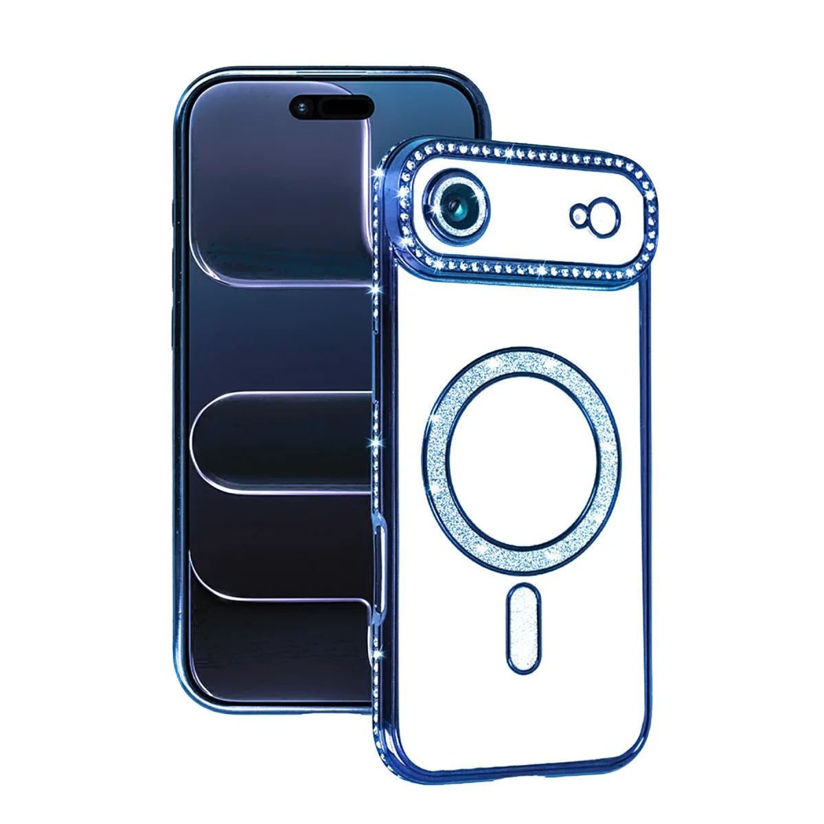 iPhone 17 Air Joke Simli Magneticsafe Kılıf - Mavi
