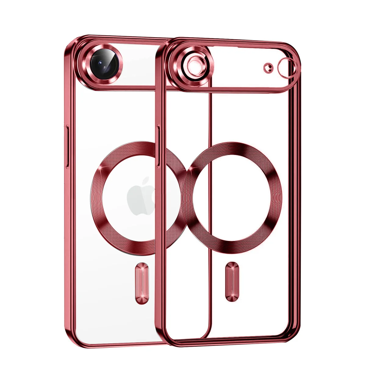 iPhone 17 Air Kross Magneticsafe Kapak - Kırmızı Şeffaf ve Kırılgan Çizilmelere Karşı Korumalı