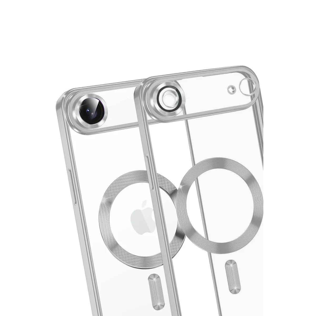 iPhone 17 Air Kross Magneticsafe Şeffaf Kapak - Gümüş Korumalı ve MagSafe Uyumlu