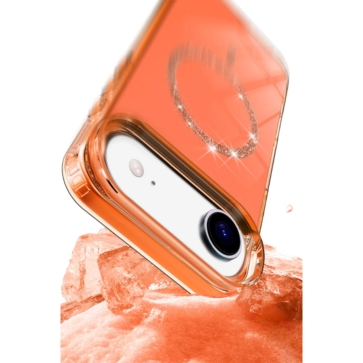 iPhone 17 Air Live Diamond Magsafe Kapak - Mavi, Darbe Emici ve İpeksi Dokulu