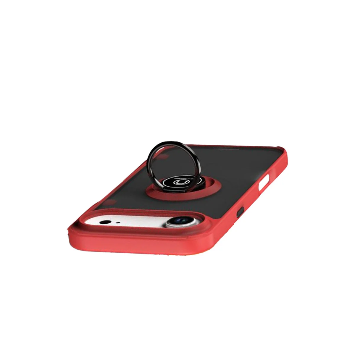 iPhone 17 Air Montreal Yüzüklü Silikon Kapak - Kırmızı Korumalı