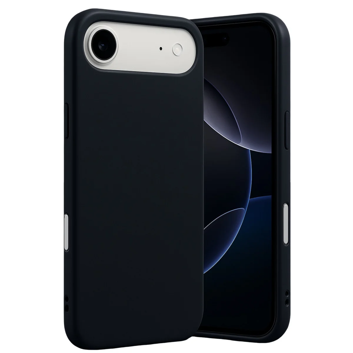 iPhone 17 Air Nano İçi Kadife Silikon Kılıf - Siyah - Yerli Üretim, Tam Koruma ve Şıklık