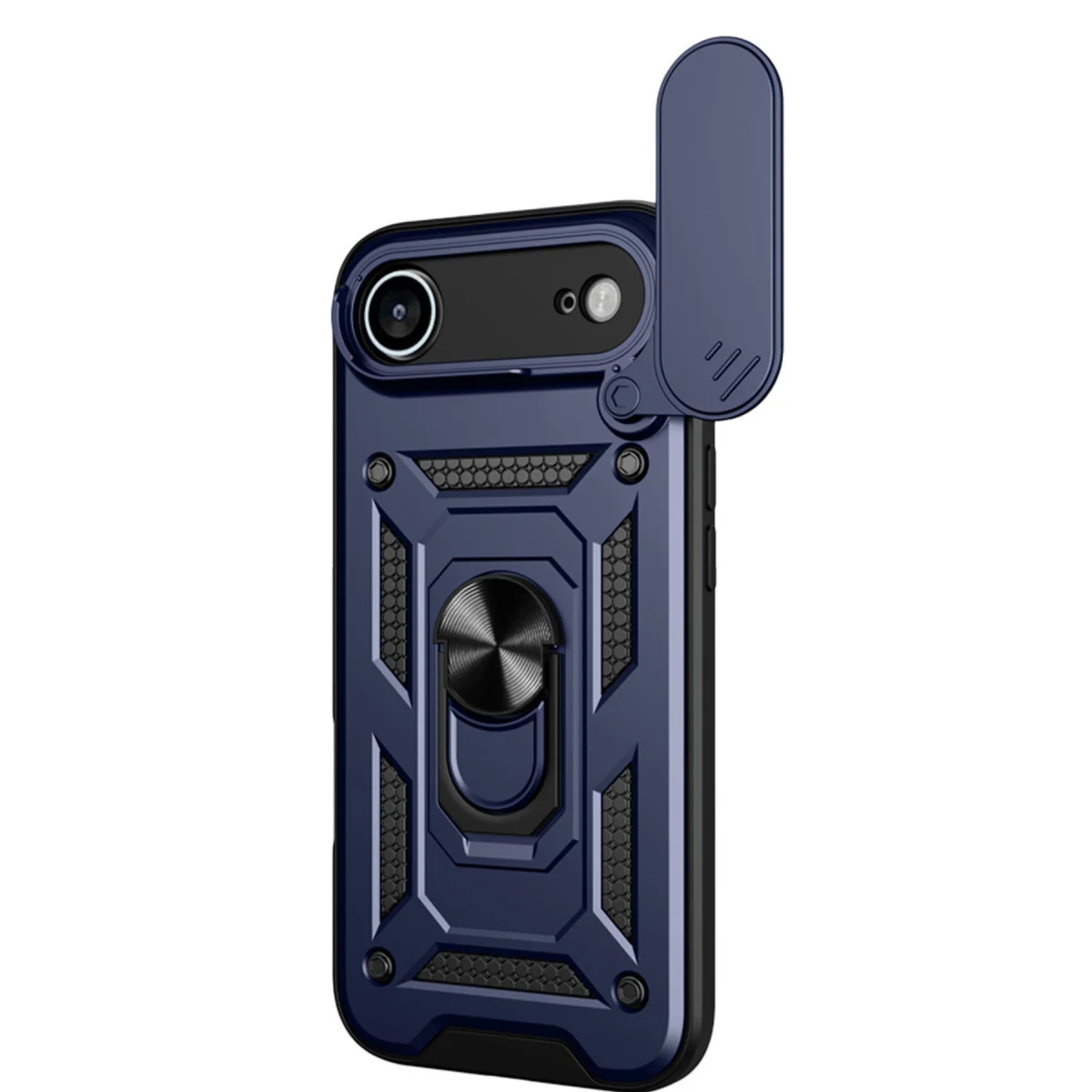 iPhone 17 Air Pars Lens Korumalı Silikon Kılıf - Lacivert