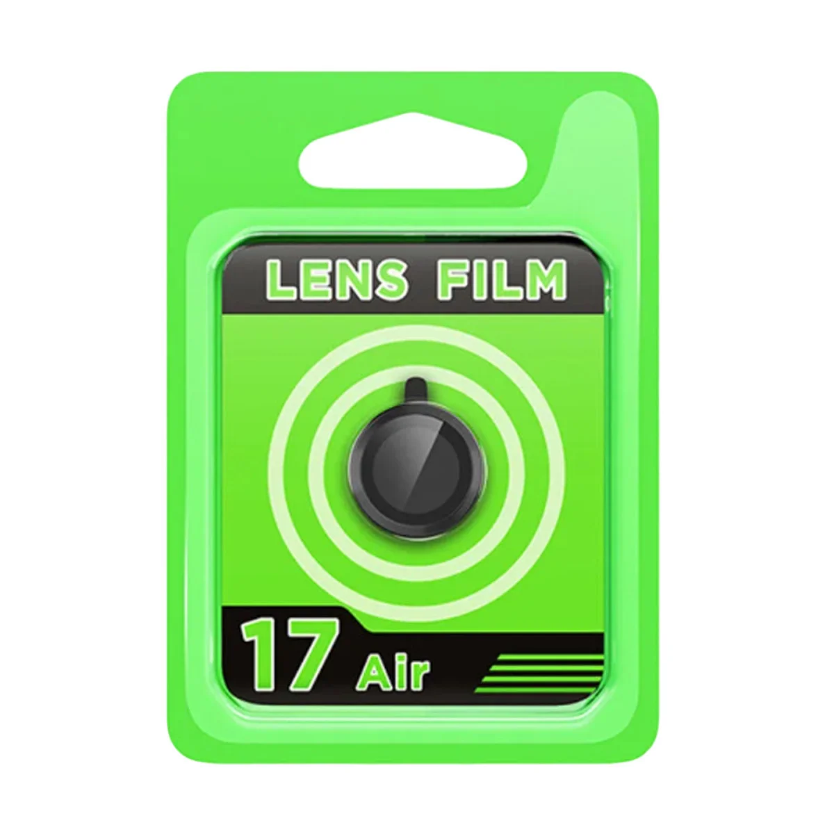 iPhone 17 Air Raze Metal Kamera Lens - Siyah 3D HD Tempered Cam Koruması