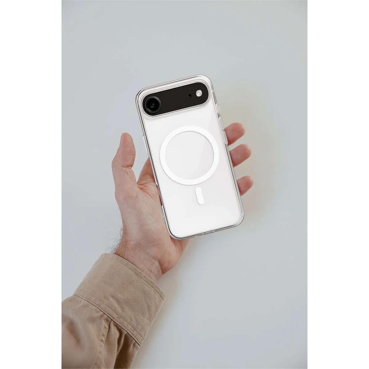 iPhone 17 Air Şeffaf Silikon Kılıf - MagSafe Uyumlu Kablosuz Şarj Koruması