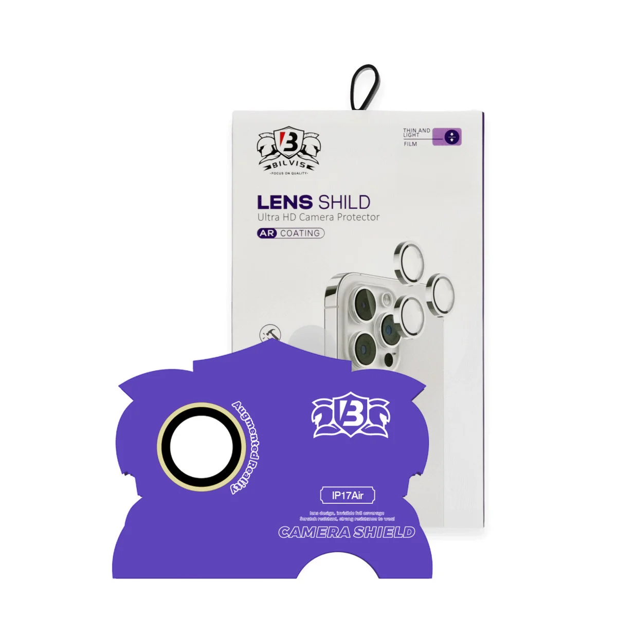 iPhone 17 Air Titan Kamera Lens - Gold Şeffaf Korumalı 9H Sertlikli AR Kaplama