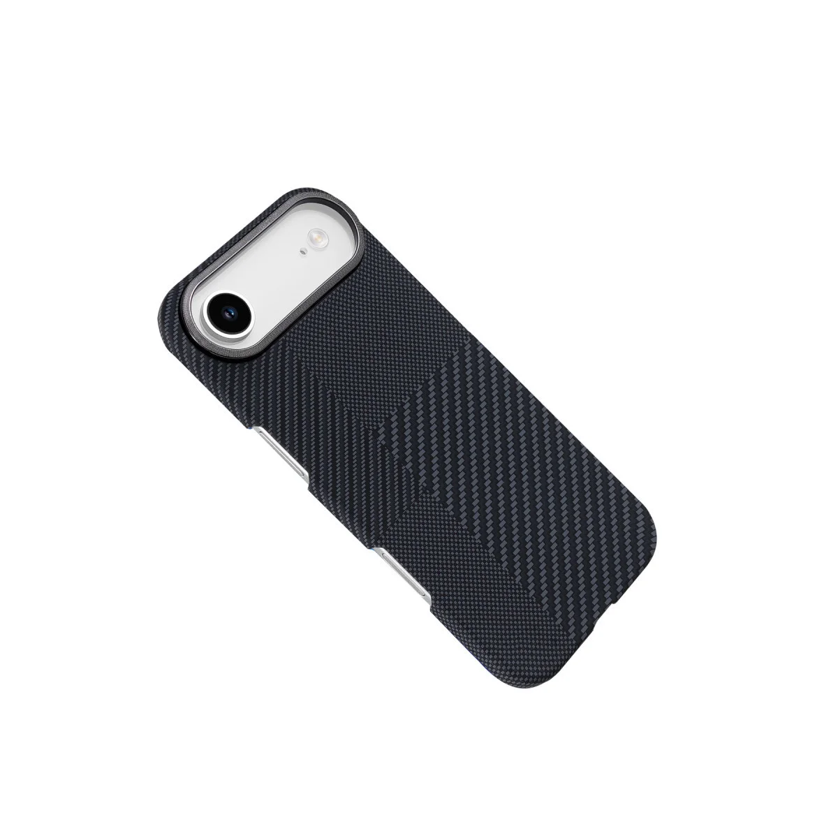 iPhone 17 Air Vega Magsafe Kapak Siyah - Kevlar Desen Simli ve Ultra İnce