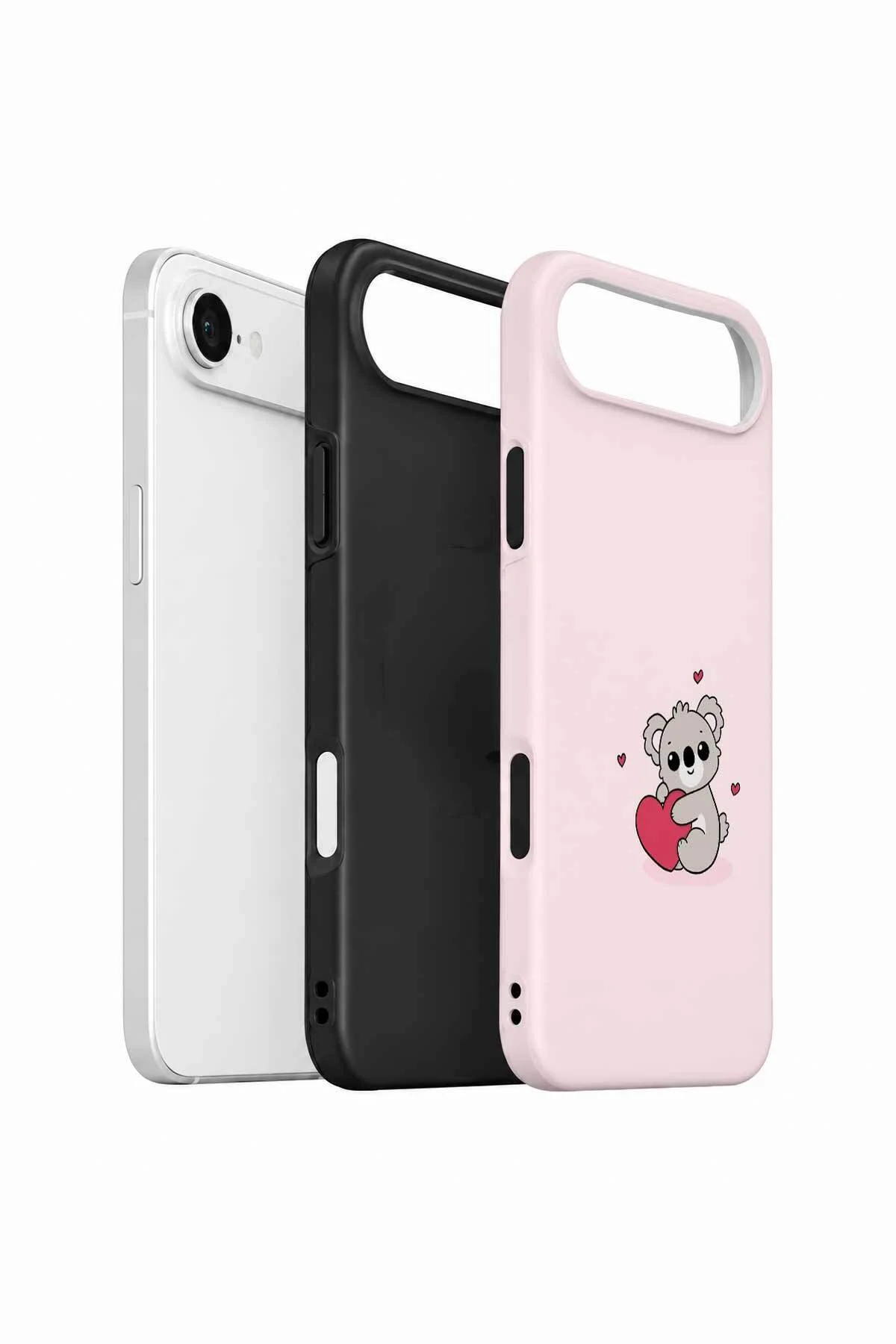 iPhone 17 Air Vorian Çift Katmanlı Kalpli Koalalı Kılıf iPhone 17 Air Vorian Çift Katmanlı Kalpli Koalalı Kılıf - Görsel 2