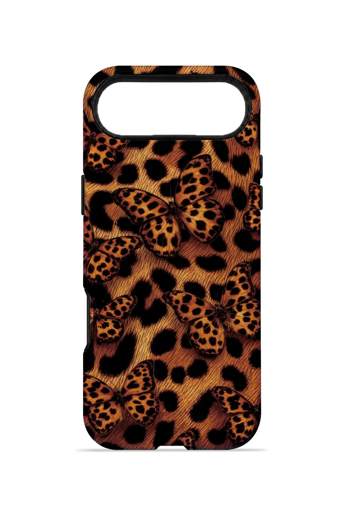 iPhone 17 Air Vorian Çift Katmanlı Kelebekli Leopar Kılıf - Görsel 4