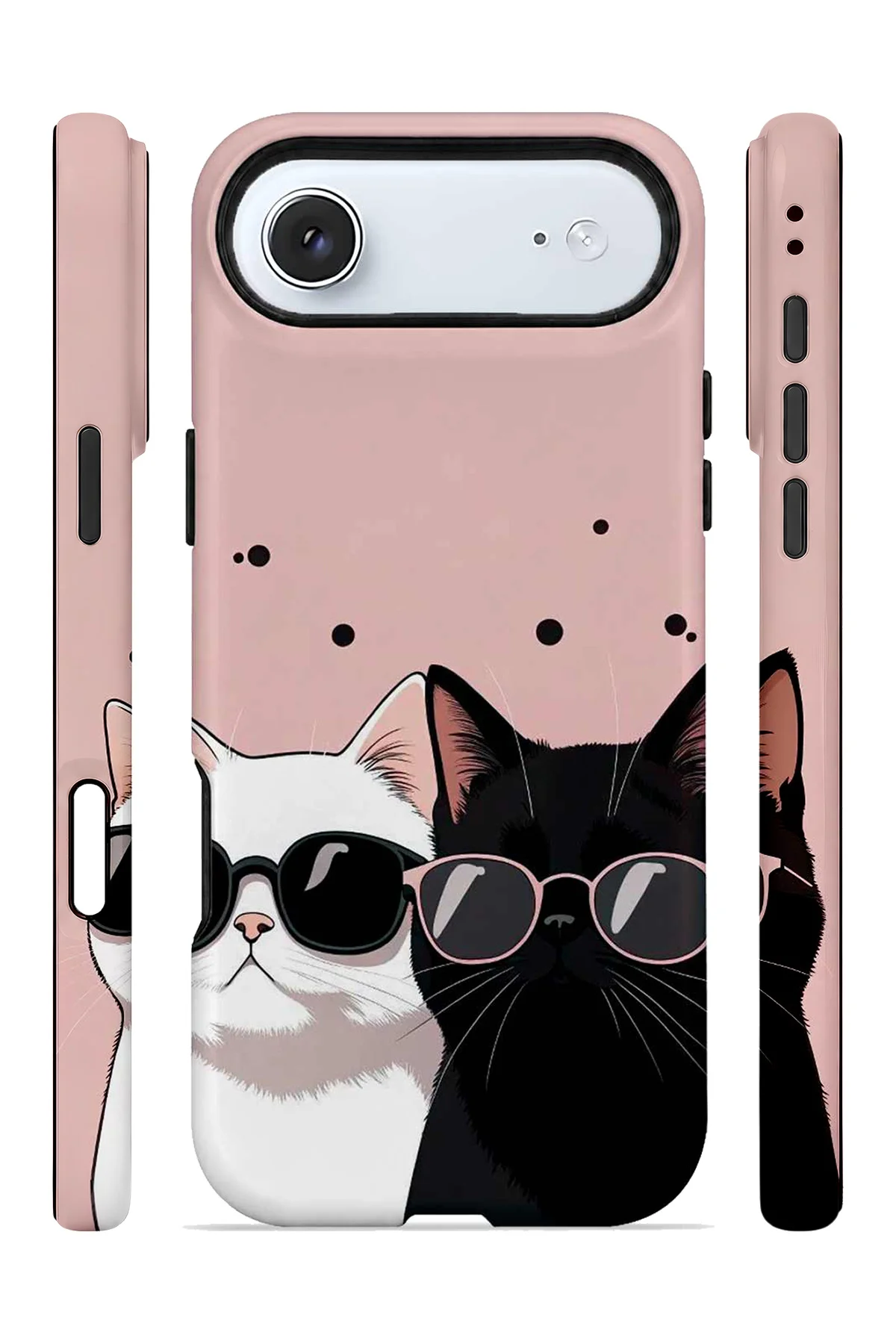 iPhone 17 Air Vorian Çift Katmanlı Havalı Kedili Kılıf - Görsel 3