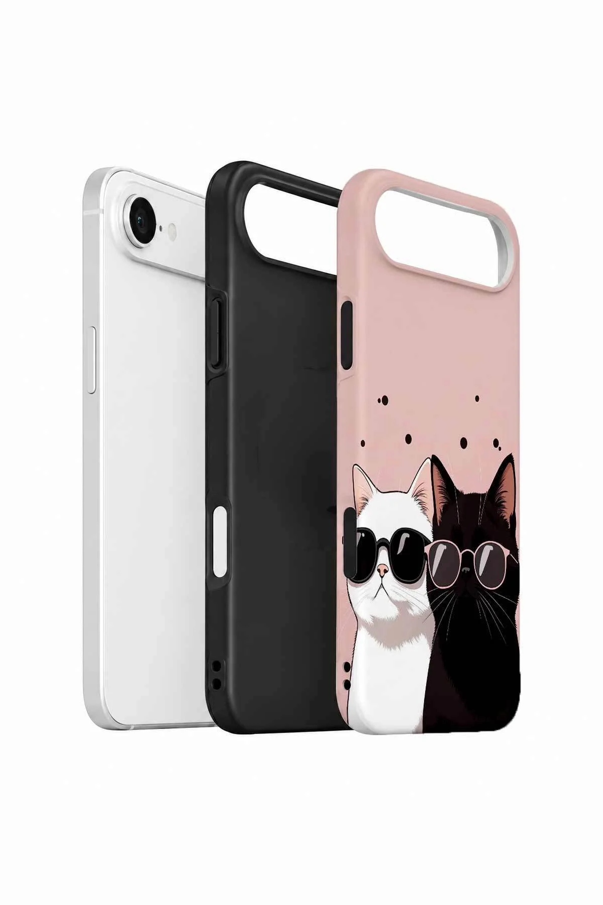 iPhone 17 Air Vorian Çift Katmanlı Havalı Kedili Kılıf - Görsel 2