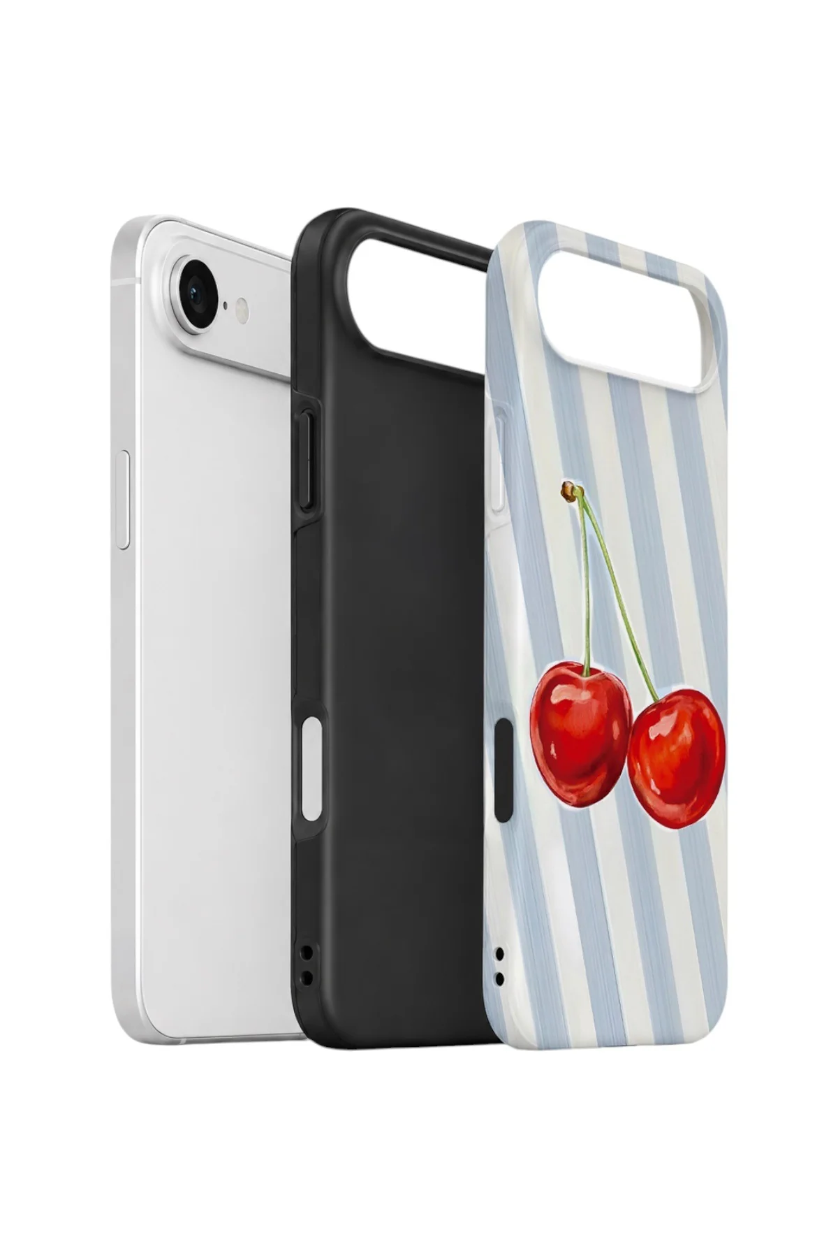 iPhone 17 Air Vorian Çift Katmanlı Kılıf Cherry Blue Stripe iPhone 17 Air Vorian Çift Katmanlı Kılıf Cherry Blue Stripe