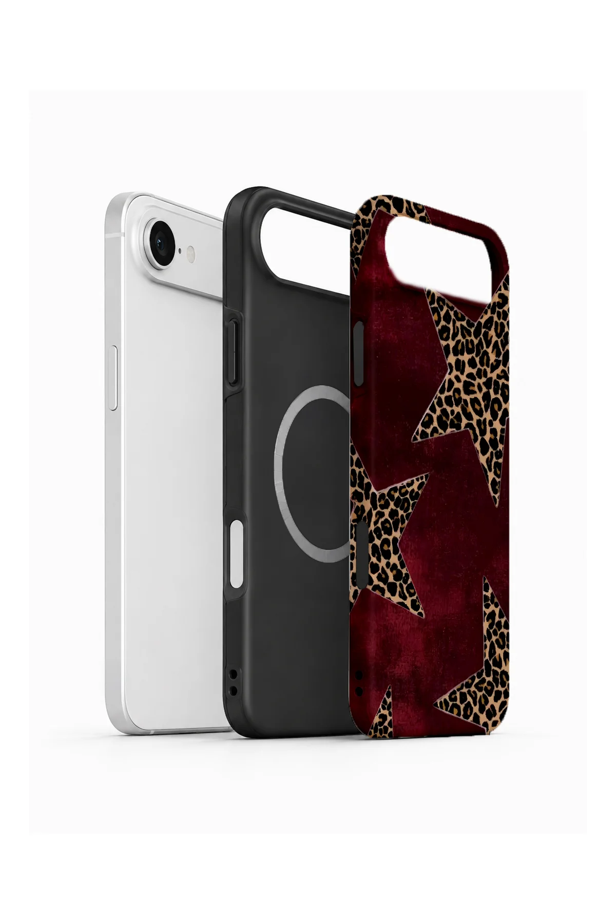 iPhone 17 Air Vorian Çift Katmanlı MagSafe Kılıf Bordeaux Leopard Star iPhone 17 Air Vorian Çift Katmanlı MagSafe Kılıf Bordeaux Leopard Star
