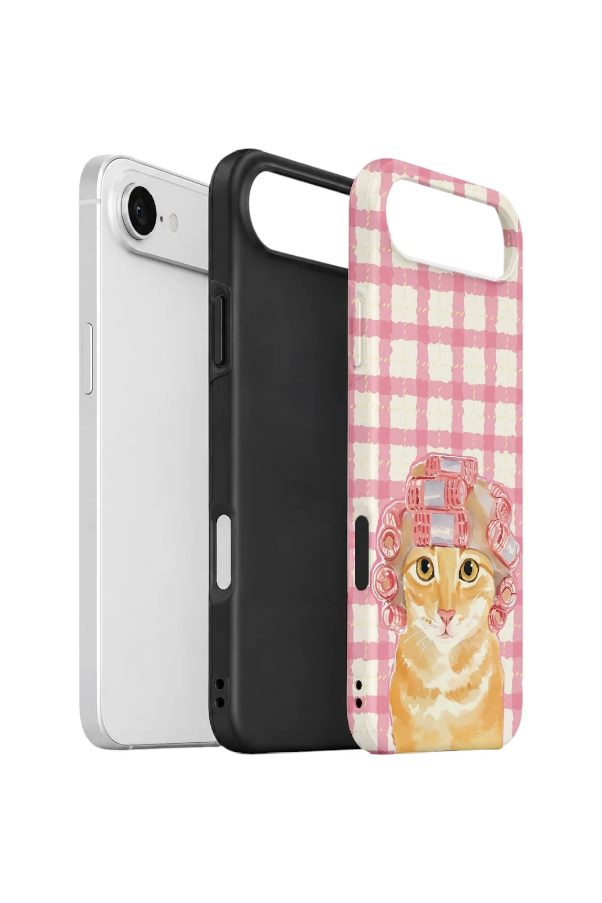 iPhone 17 Air Vorian Çift Katmanlı Kılıf Pink Picnic Cat