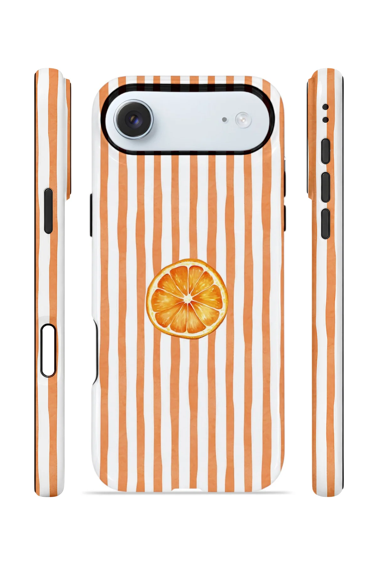 iPhone 17 Air Vorian Çift Katmanlı MagSafe Kılıf Orange Slice Stripe