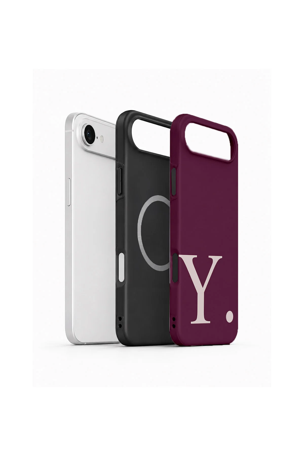 iPhone 17 Air Vorian Magsafe Çift Katmanlı Darbe Korumalı Kılıf Wine Blush Y