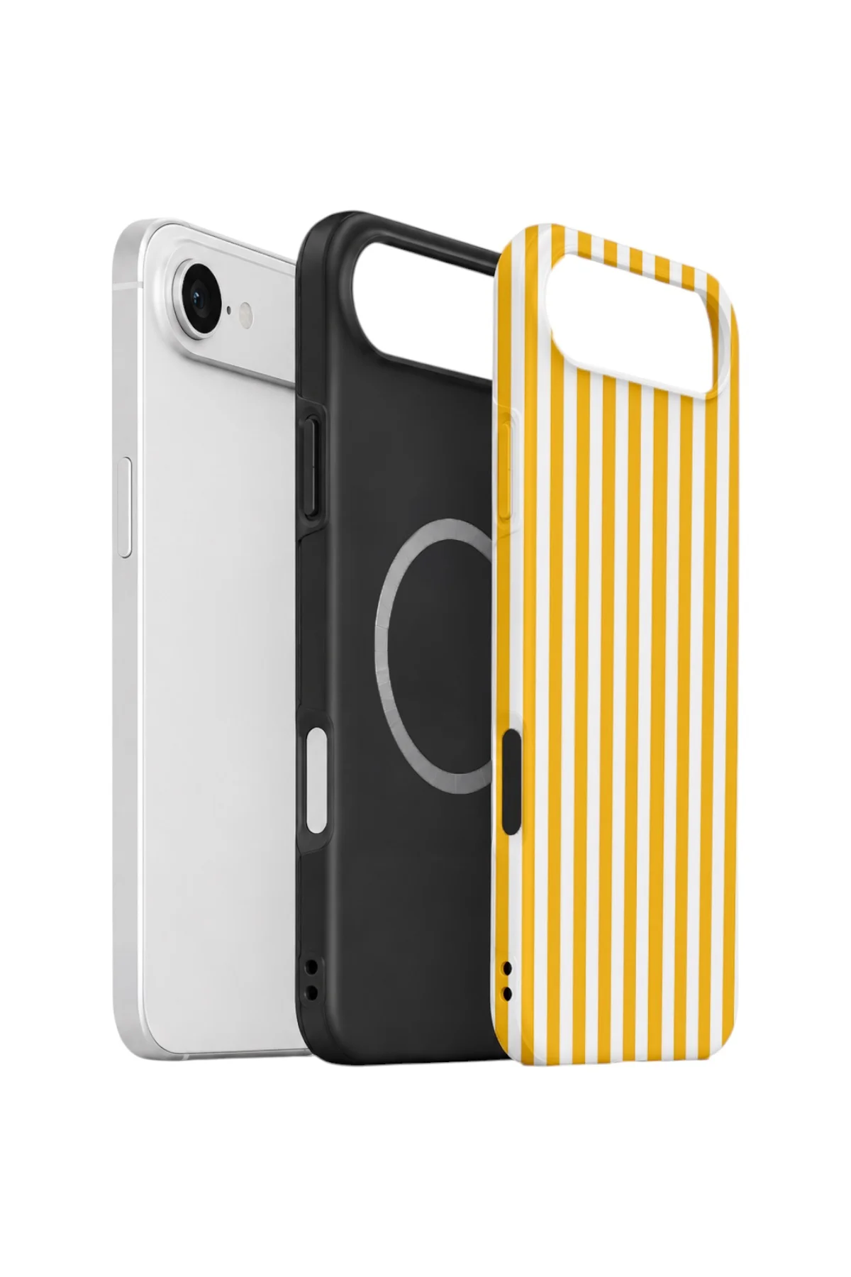 iPhone 17 Air Vorian Çift Katmanlı MagSafe Kılıf Golden Pinstripe