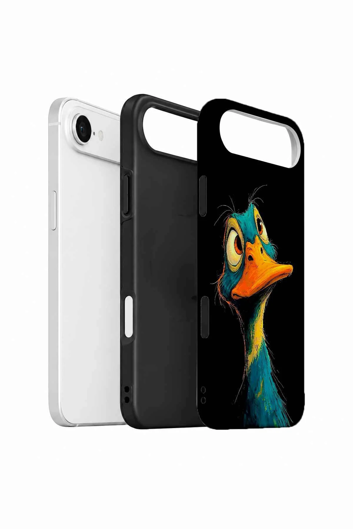 iPhone 17 Air Vorian Çift Katmanlı Neon Ördekli Kılıf - Görsel 2