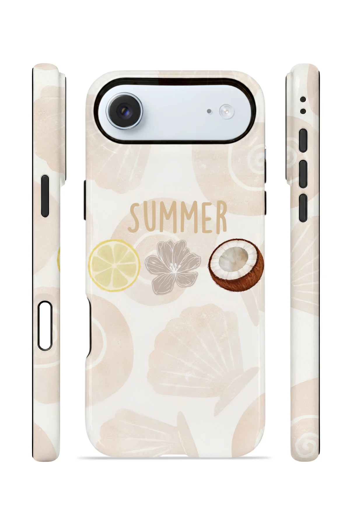 iPhone 17 Air Vorian Magsafe Çift Katmanlı Korumalı Kılıf Coconut Summer Notes