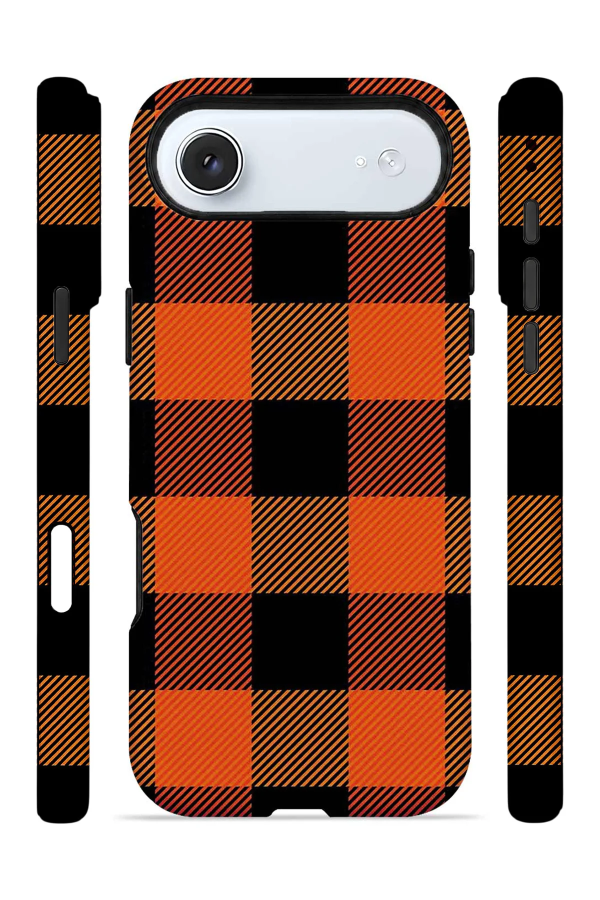 iPhone 17 Air Vorian Çift Katmanlı Orange Buffalo Check Kılıf iPhone 17 Air Vorian Çift Katmanlı Orange Buffalo Check Kılıf - Görsel 3