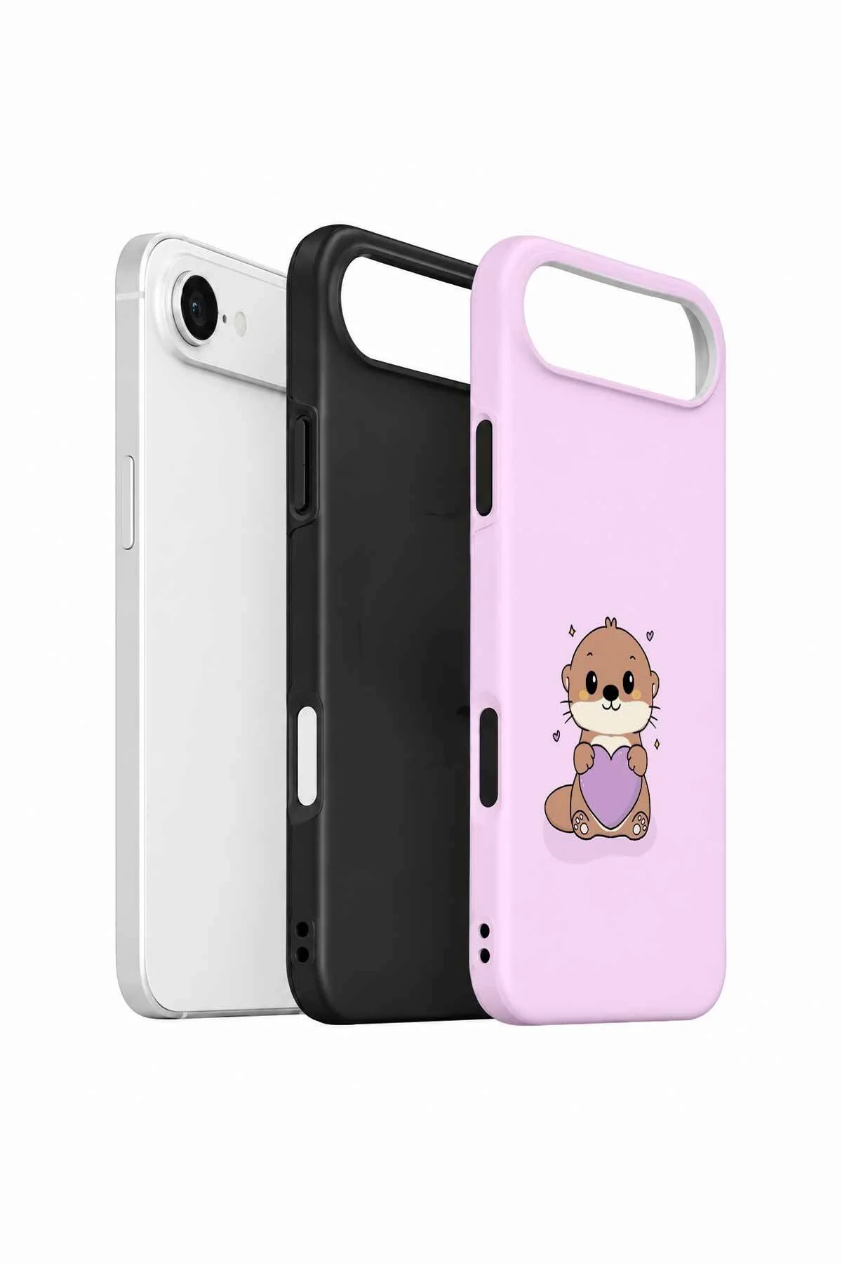 iPhone 17 Air Vorian Çift Katmanlı Pembe Hamsterli Kılıf - Görsel 2
