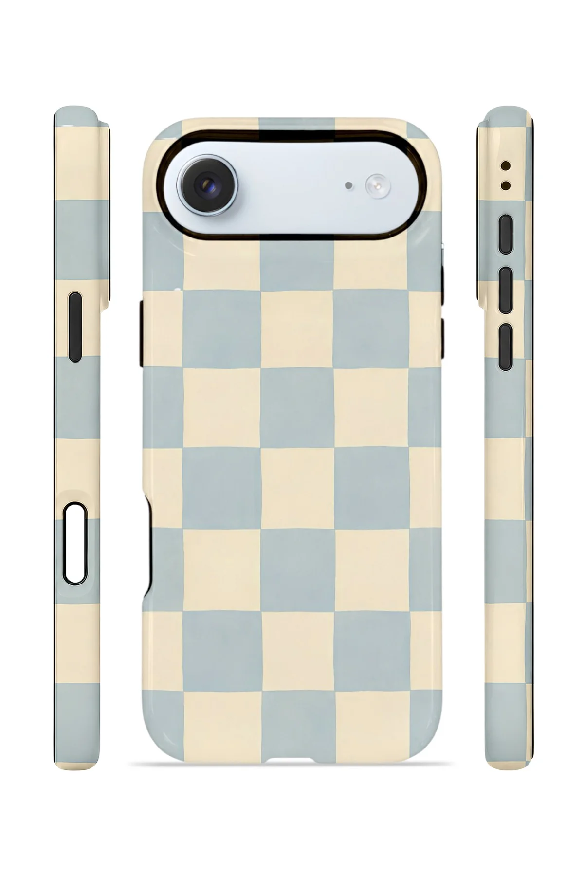 iPhone 17 Air Vorian Çift Katmanlı MagSafe Kılıf Powder Blue Checker