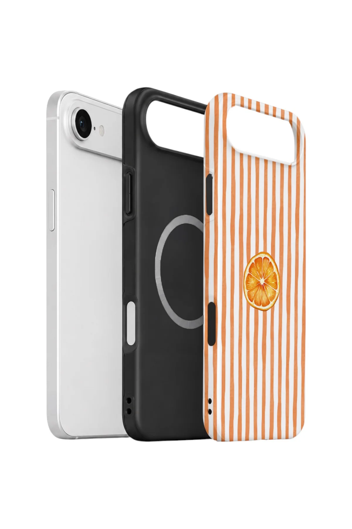 iPhone 17 Air Vorian Çift Katmanlı MagSafe Kılıf Orange Slice Stripe