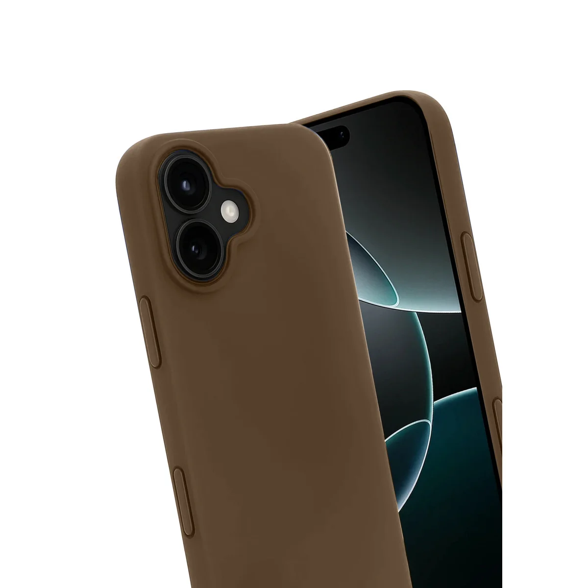 iPhone 17 First Serisi Silikon Kılıf - Kahverengi ve Şık Koruma