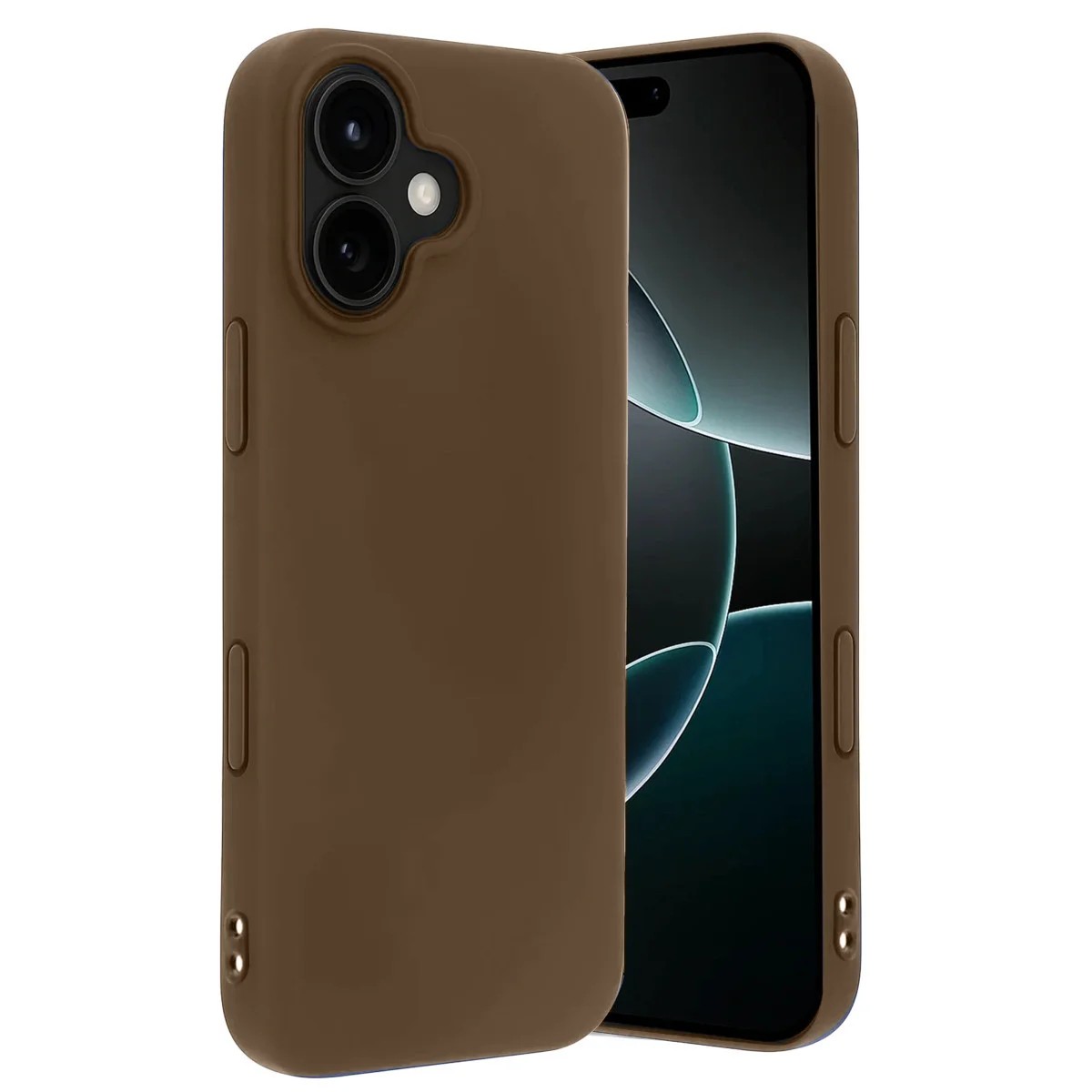 iPhone 17 First Serisi Silikon Kılıf - Kahverengi ve Şık Koruma