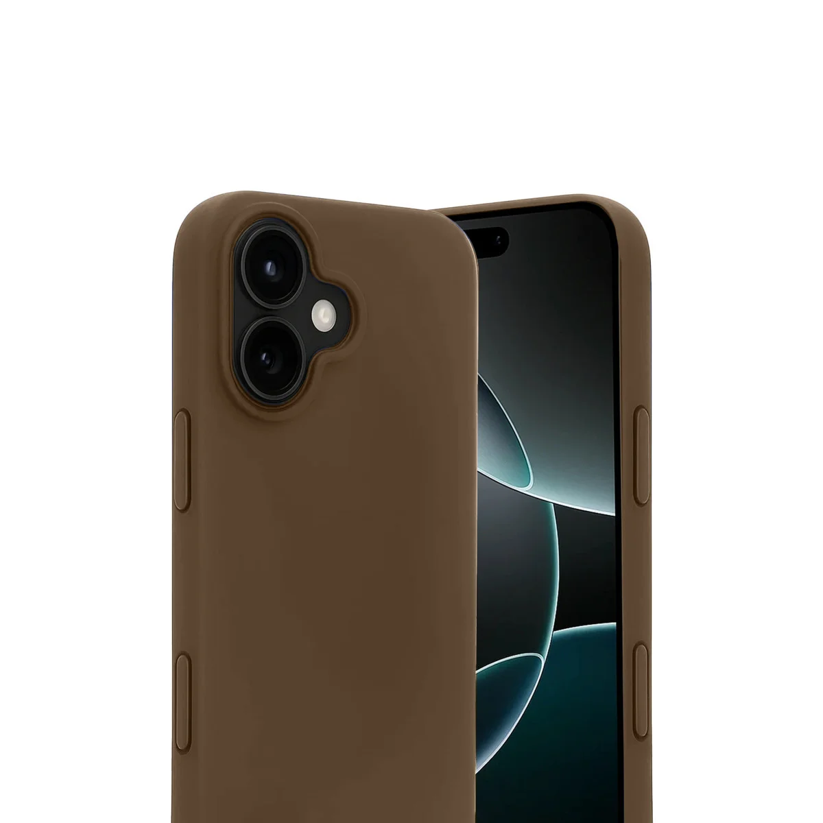 iPhone 17 First Serisi Silikon Kılıf - Kahverengi ve Şık Koruma