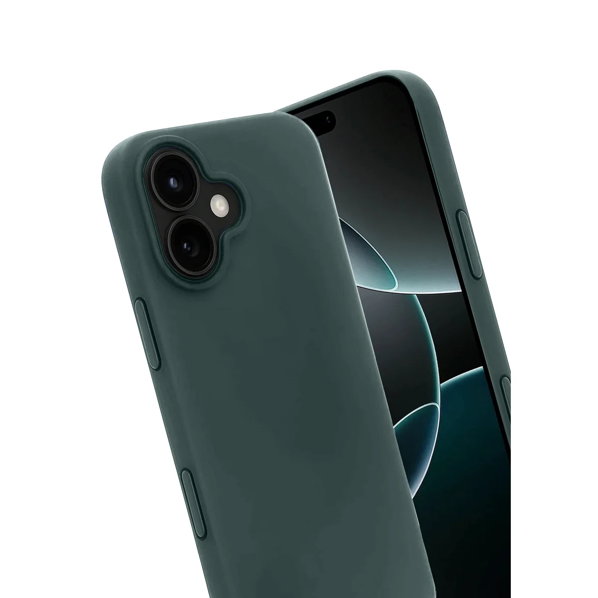 iPhone 17 First Serisi Silikon Kılıf Koyu Yeşil - Şık ve Maksimum Koruma