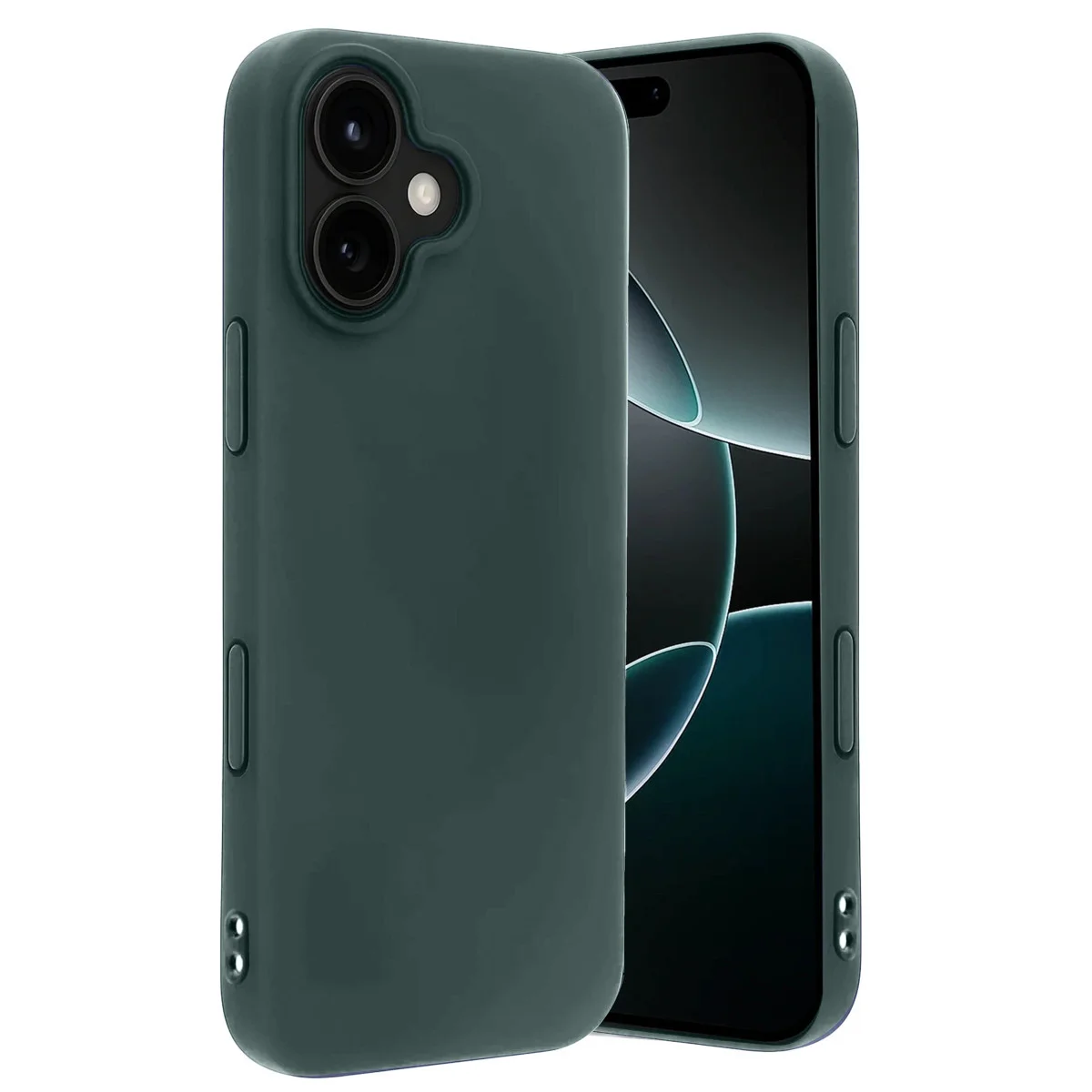 iPhone 17 First Serisi Silikon Kılıf Koyu Yeşil - Şık ve Maksimum Koruma