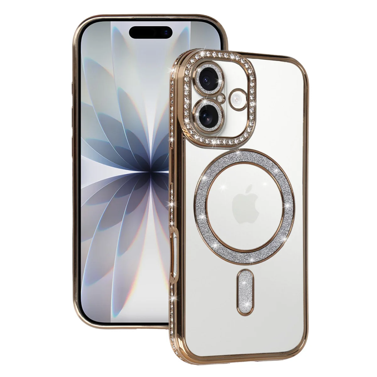iPhone 17 Joke Simli Magneticsafe Kılıf - Gold