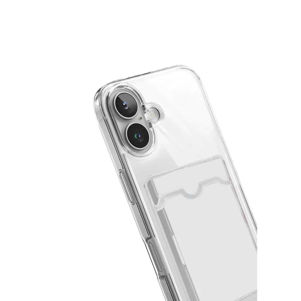 iPhone 17 Kart Şeffaf Silikon Kılıf - Şeffaf, Pratik ve Kapsamlı Koruma