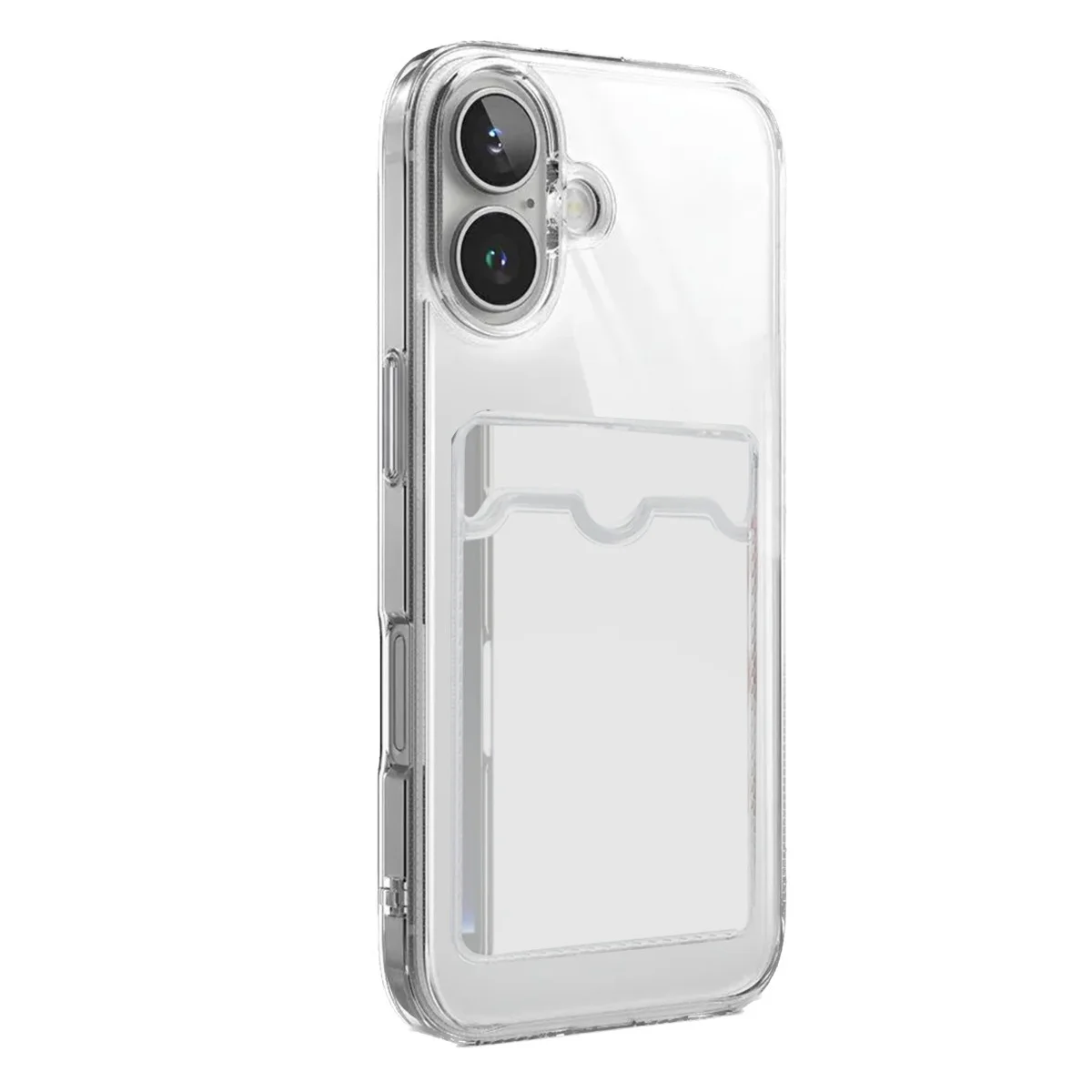 iPhone 17 Kart Şeffaf Silikon Kılıf - Şeffaf, Pratik ve Kapsamlı Koruma